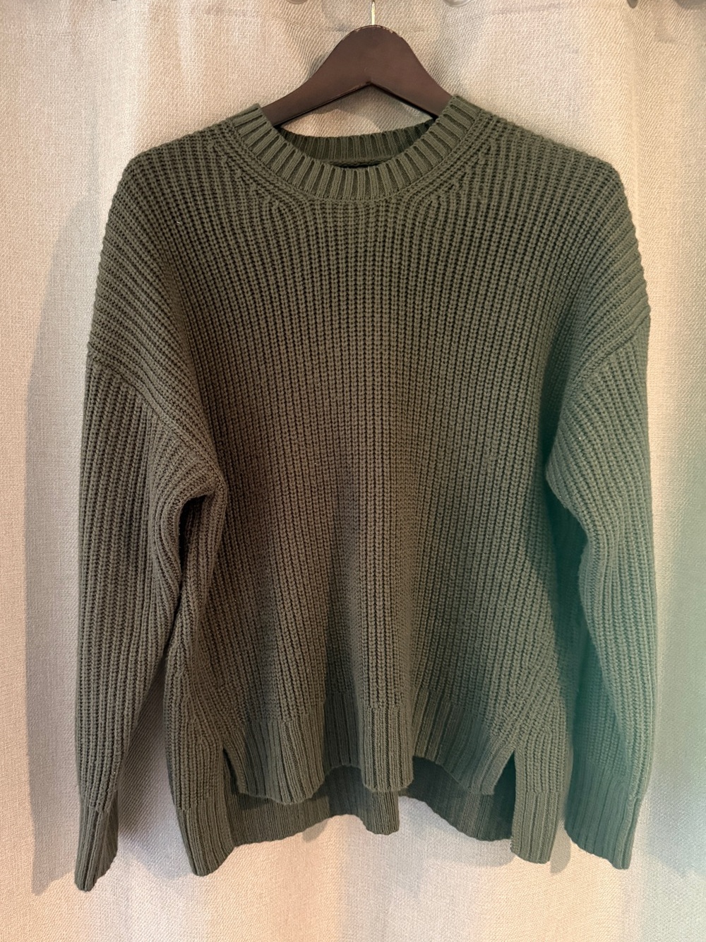 Kohl's Olive Ribbed Crewneck Sweater - Deep Olive